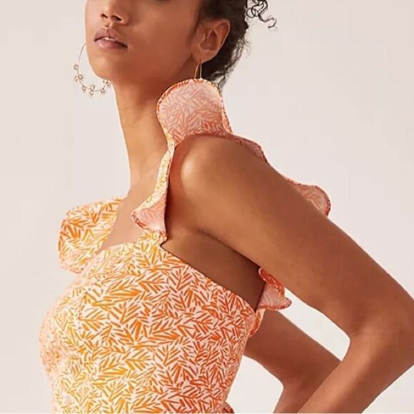 NWT Anthropologie Hutch Orange Matchsticks Jumpsuit-MM4 - Picture 6 of 9